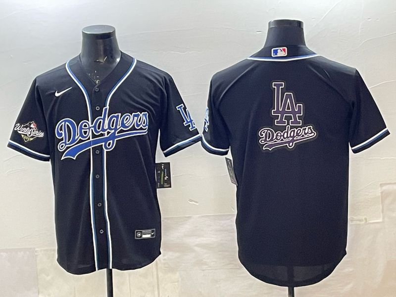 Men 2025 Nike Los Angeles Dodgers Blank Black MLB Jersey style 0011